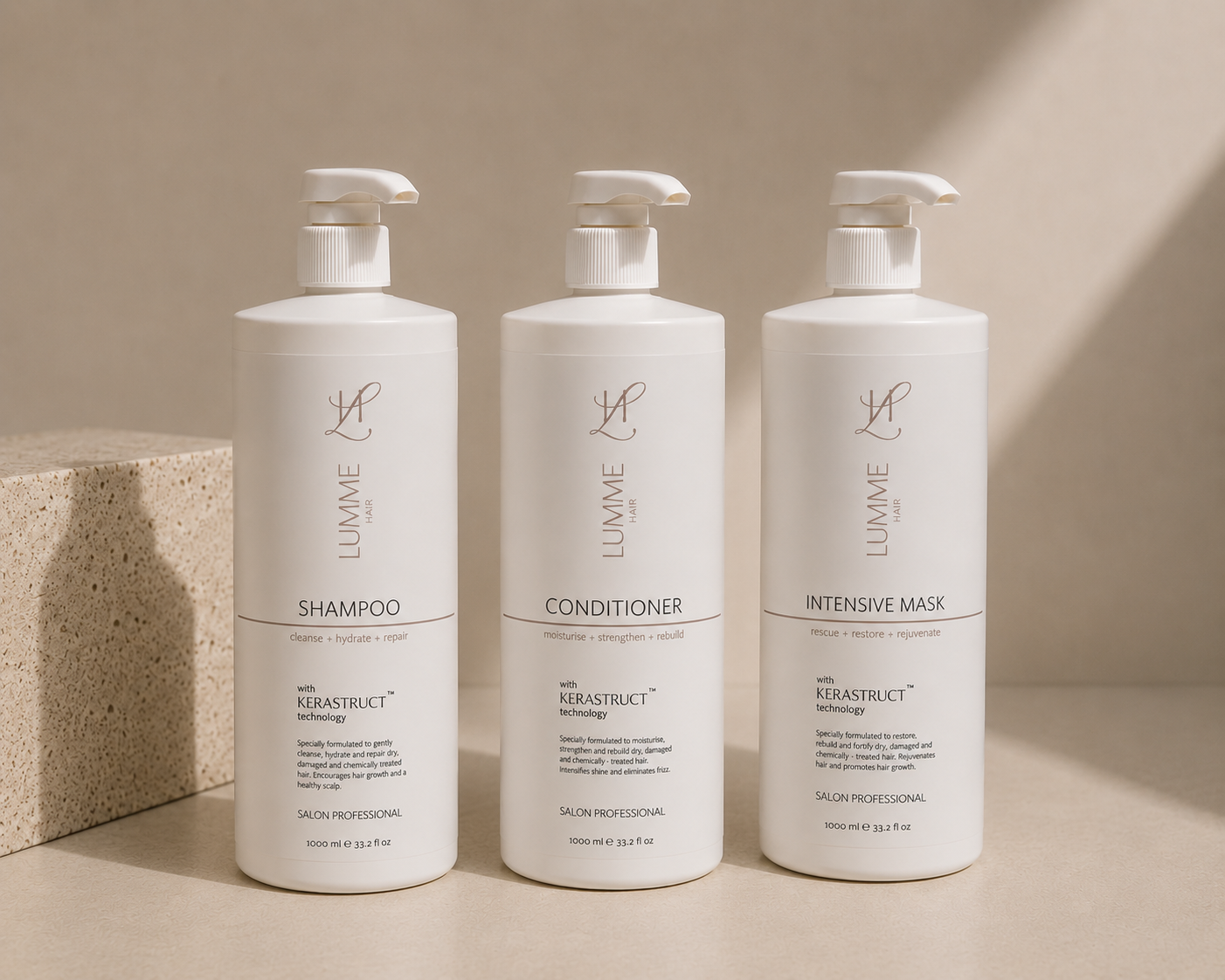 Professional Size Hair Repair Trio